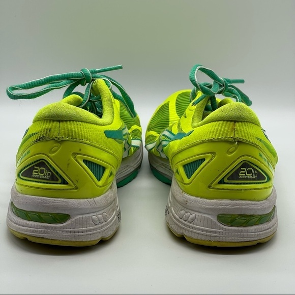 ASICS Gel DS Trainer 20 Neon Yellow & Green Running Sneakers - Picture 7 of 9